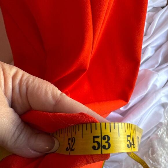 NWT Jay Godfrey Red Coral lined high quality dress High front slit - Picture 5 of 8